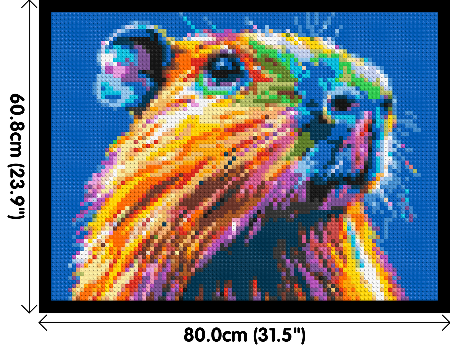 Capybara Colourful Pop Art - Brick Art Mosaic Kit 4x3 large