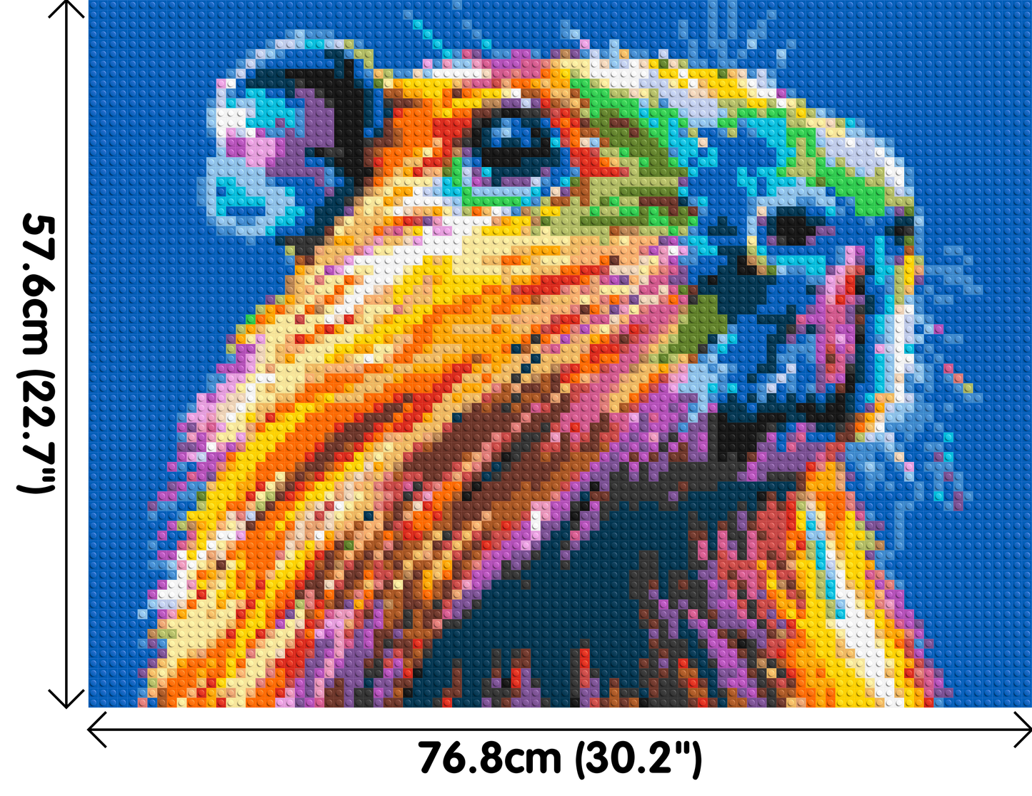 Capybara Colourful Pop Art - Brick Art Mosaic Kit 4x3 large