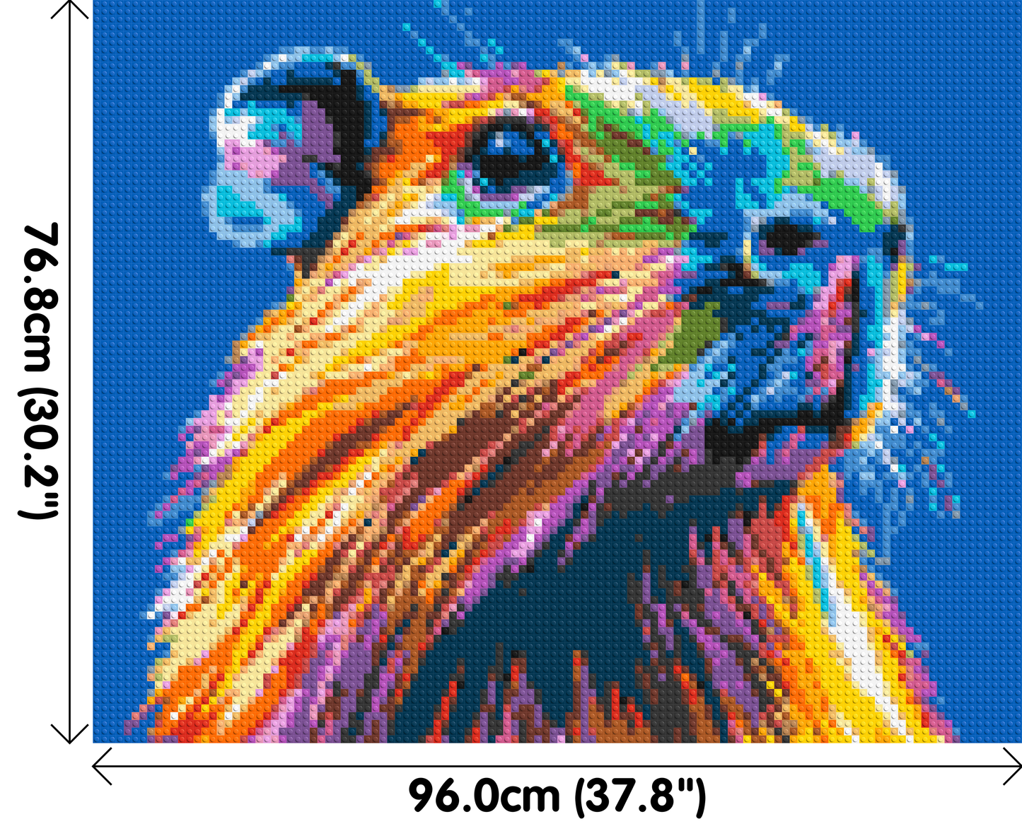 Capybara Colourful Pop Art - Brick Art Mosaic Kit 5x4 large
