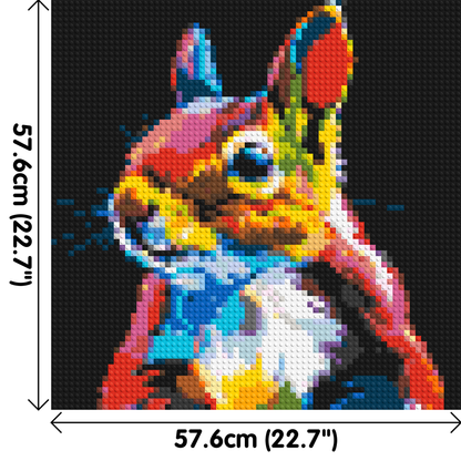 Squirrel Colourful Pop Art - Brick Art Mosaic Kit 3x3 large
