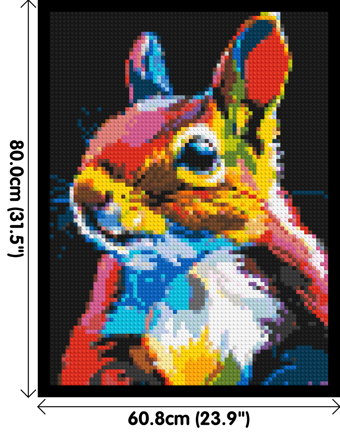 Squirrel Colourful Pop Art - Brick Art Mosaic Kit 3x4 large
