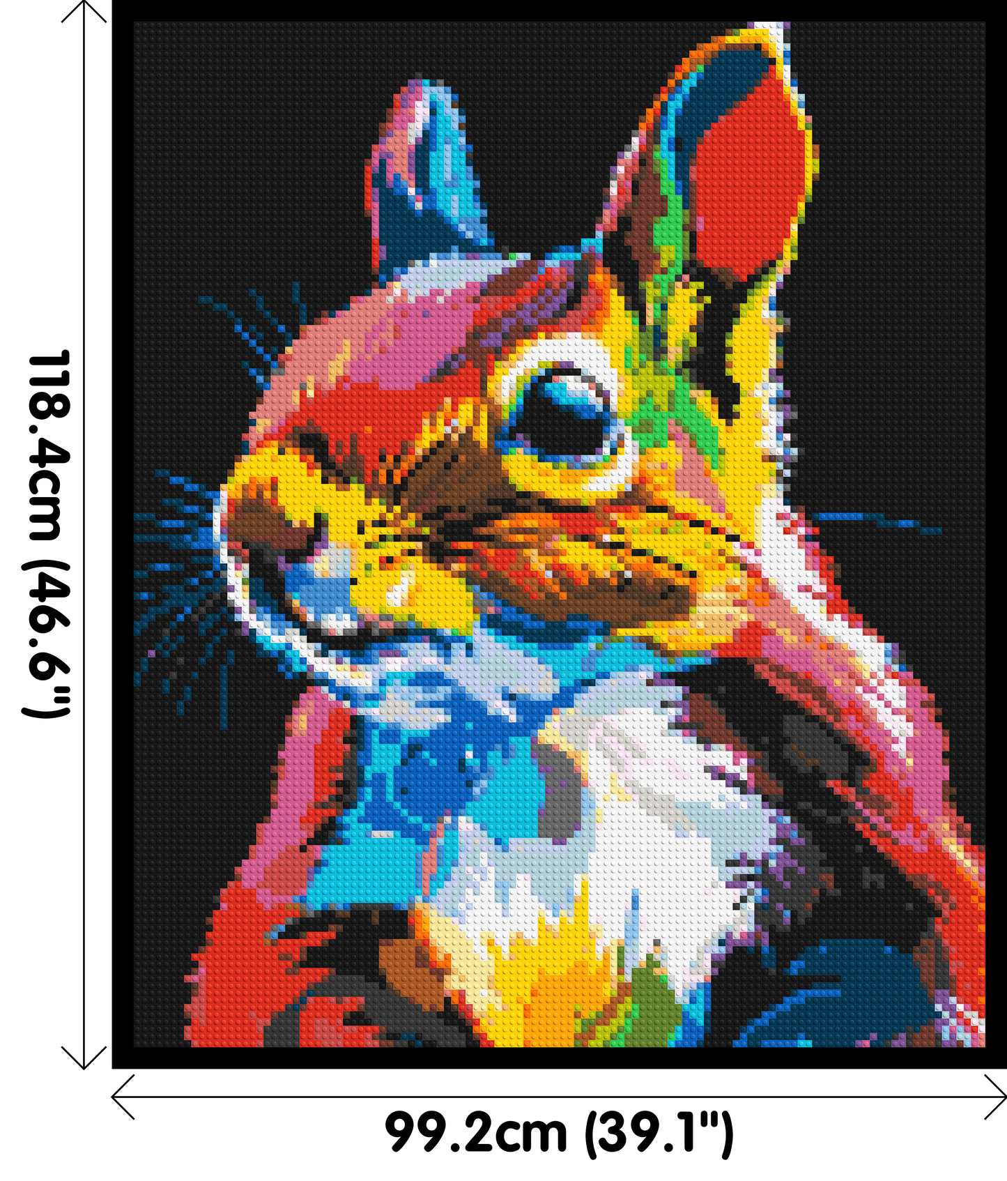 Squirrel Colourful Pop Art - Brick Art Mosaic Kit 5x6 large
