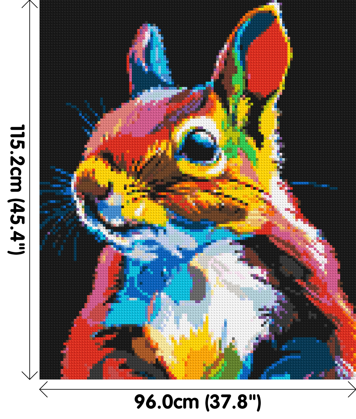 Squirrel Colourful Pop Art - Brick Art Mosaic Kit 5x6 large