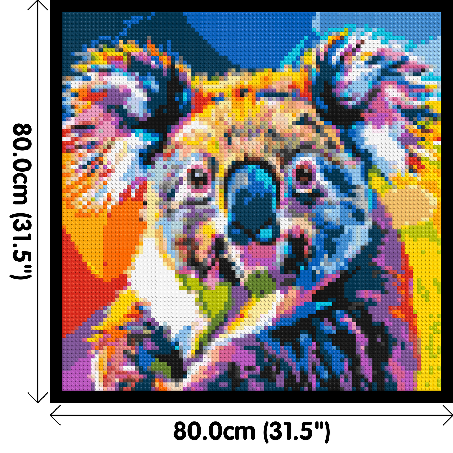 Koala Colourful Pop Art - Brick Art Mosaic Kit 4x4 large