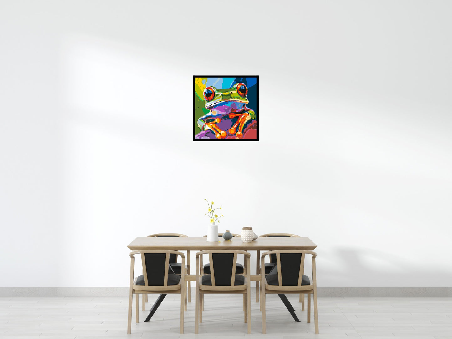 Frog Colourful Pop Art - Brick Art Mosaic Kit 4x4 large