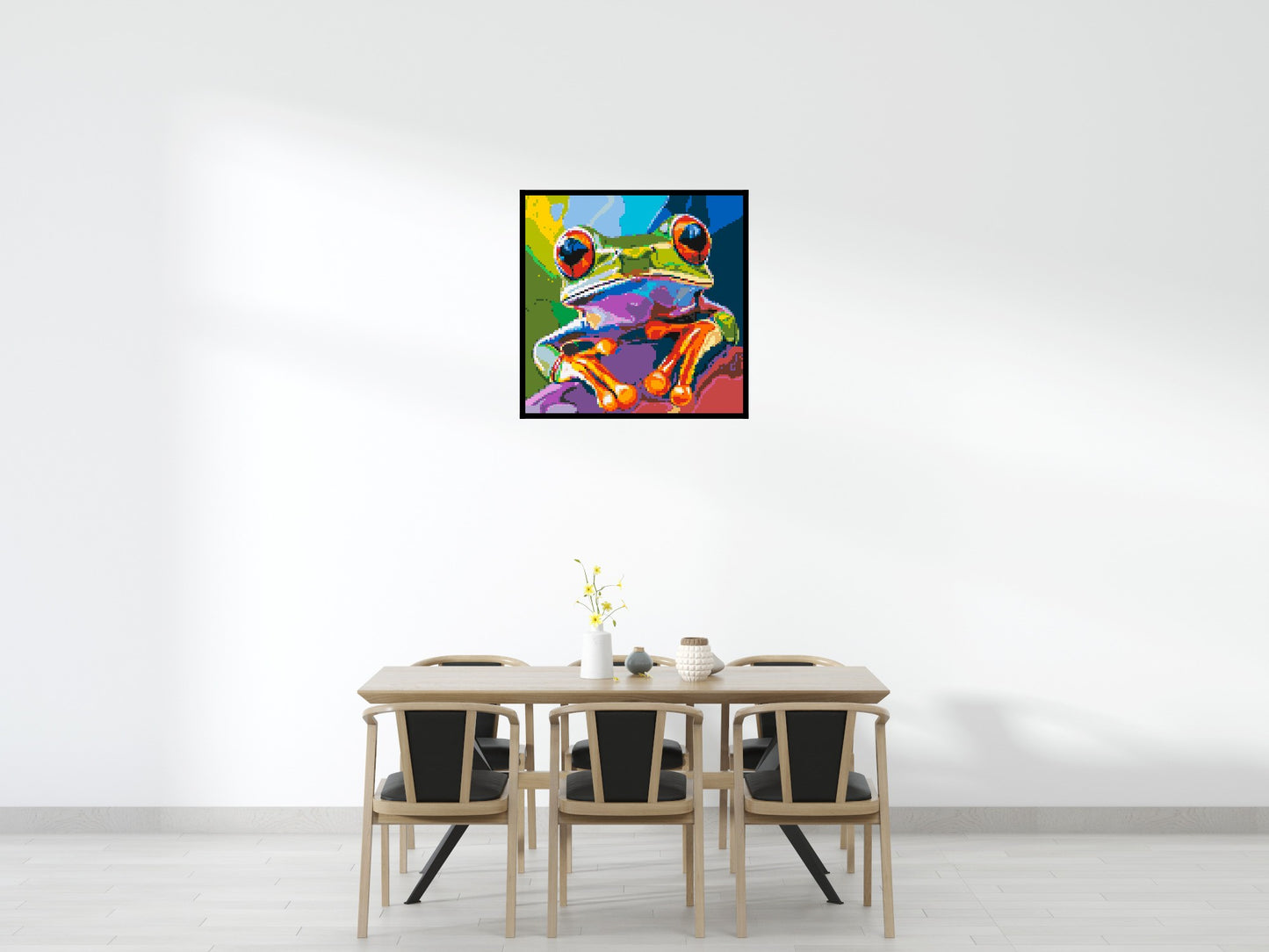 Frog Colourful Pop Art - Brick Art Mosaic Kit 5x5 large
