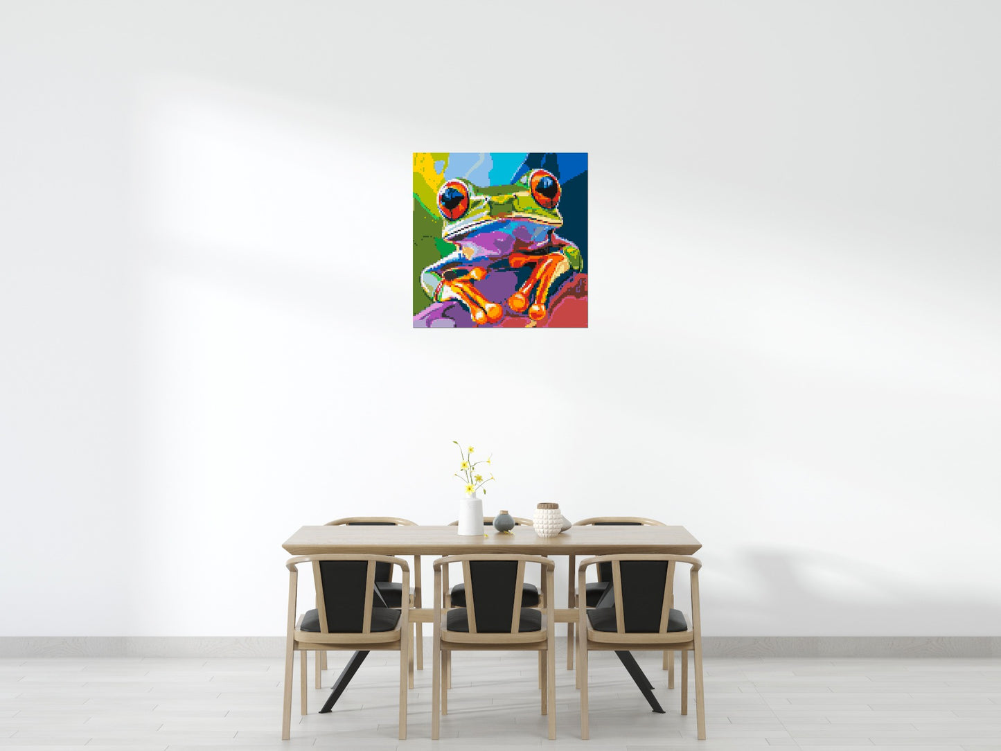 Frog Colourful Pop Art - Brick Art Mosaic Kit 5x5 large