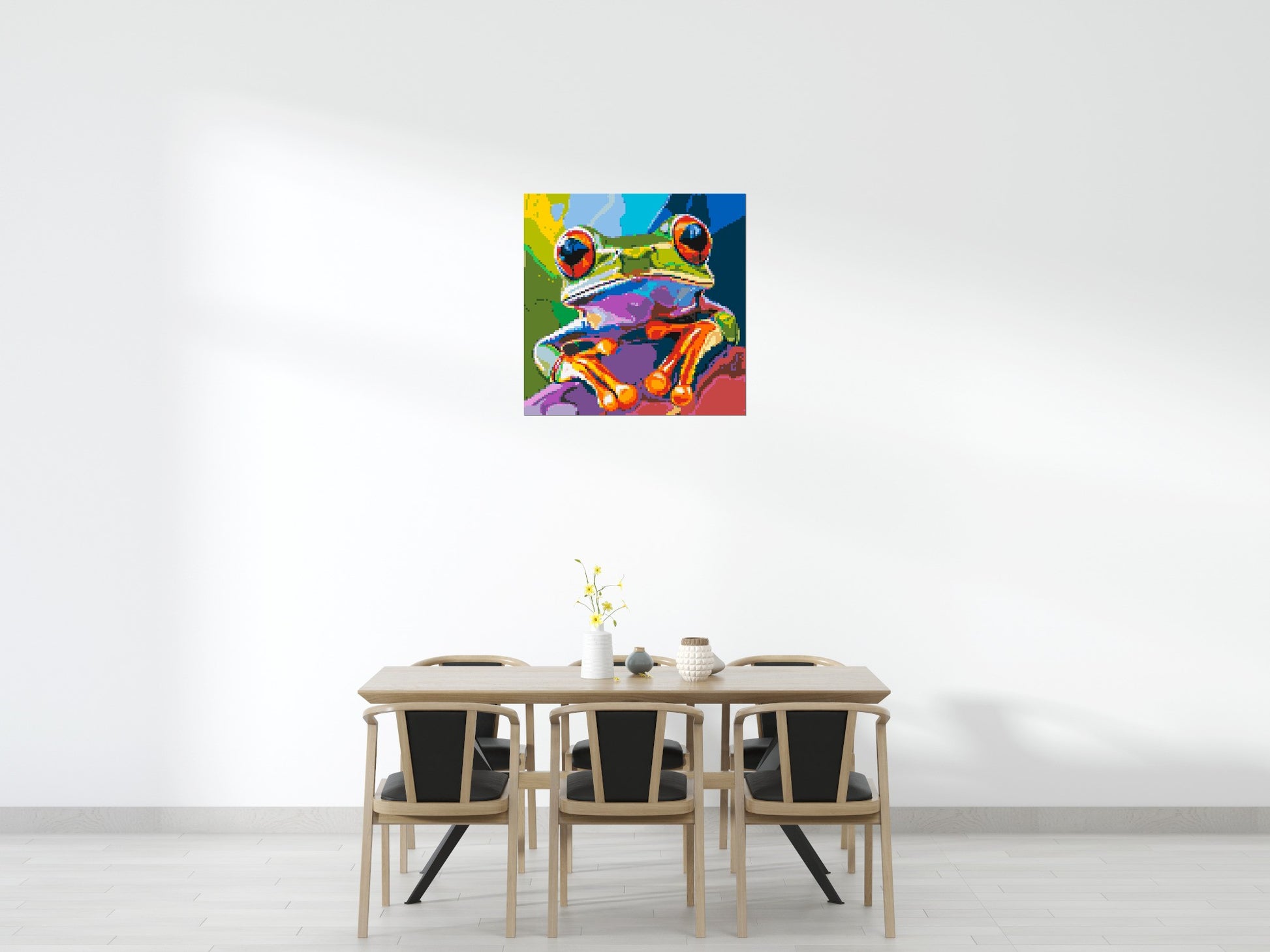 Frog Colourful Pop Art - Brick Art Mosaic Kit 5x5 scene