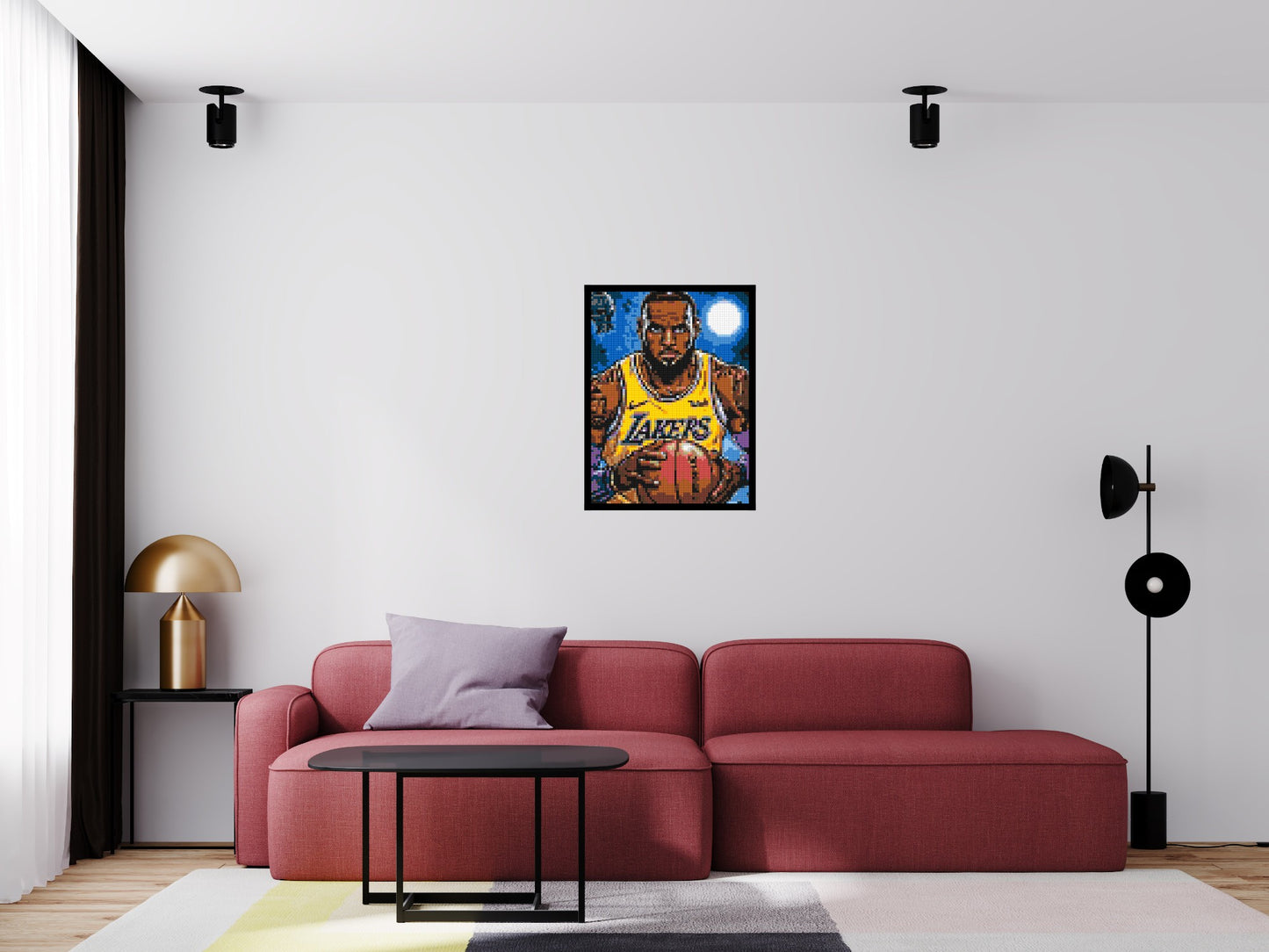 LeBron James Pop Art - Brick Art Mosaic Kit 3x4 large