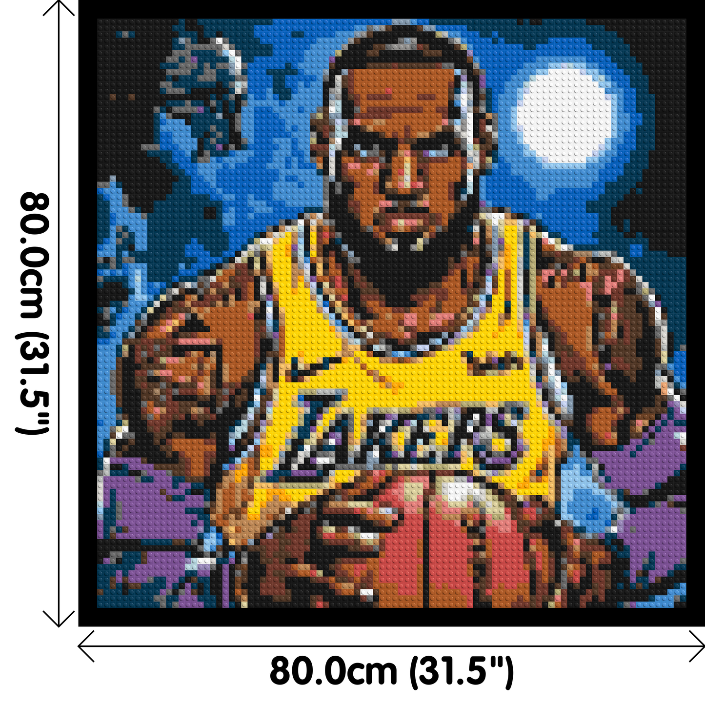 LeBron James Pop Art - Brick Art Mosaic Kit 4x4 large