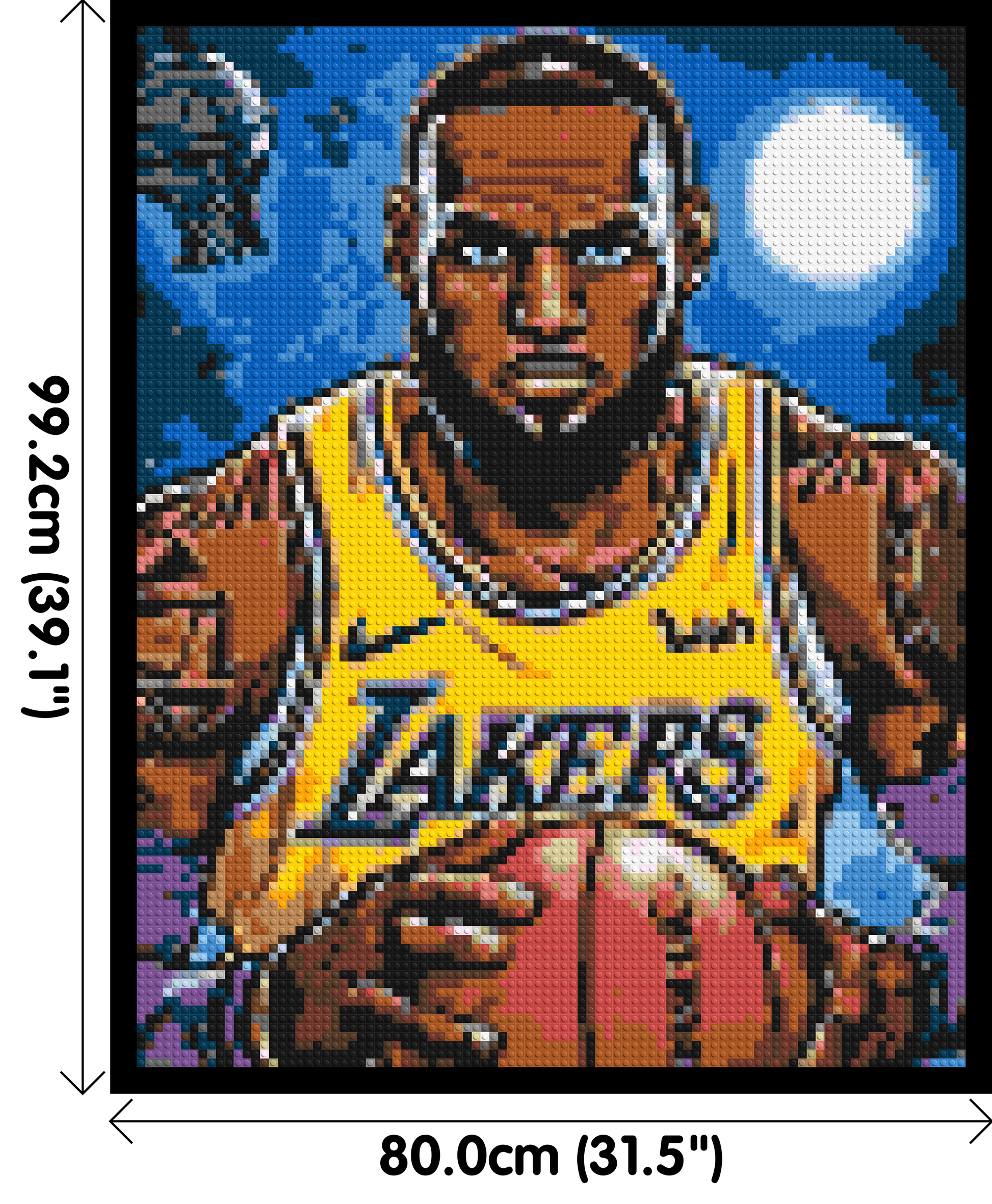 LeBron James Pop Art - Brick Art Mosaic Kit 4x5 dimensions with frame