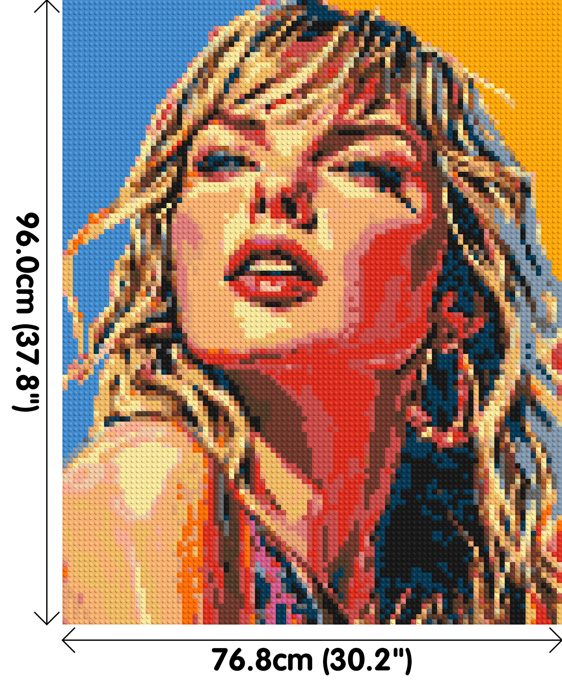 Taylor Swift Colourful  - Brick Art Mosaic Kit 4x5 dimensions