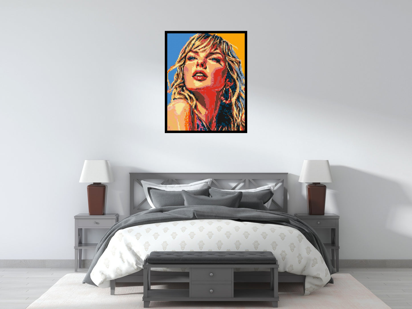 Taylor Swift Colourful  - Brick Art Mosaic Kit 4x5 large