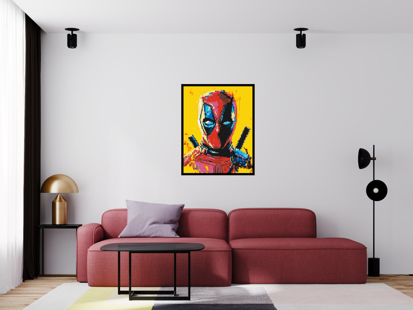 Deadpool Pixel Art - Brick Art Mosaic Kit 4x5 large