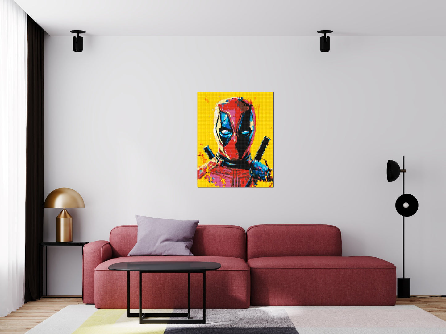 Deadpool Pixel Art - Brick Art Mosaic Kit 4x5 large