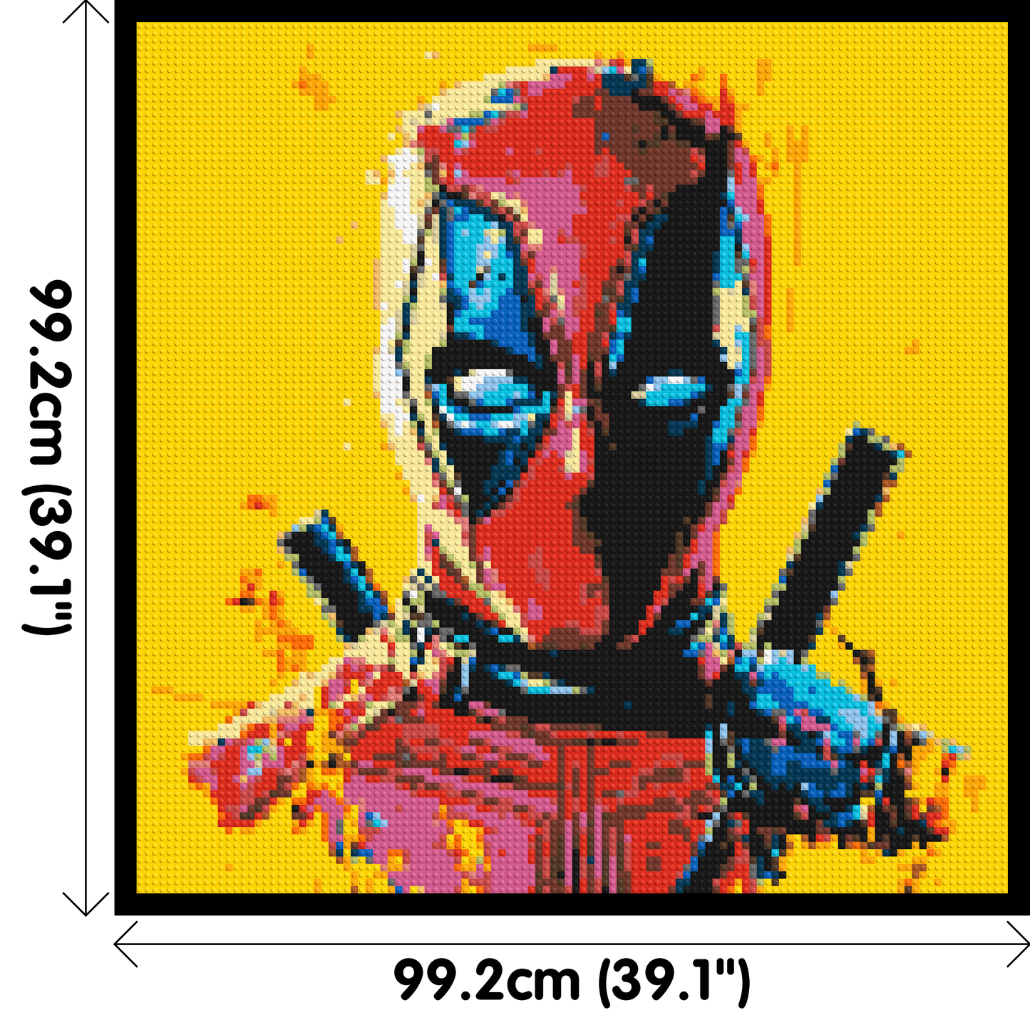 Deadpool Pixel Art - Brick Art Mosaic Kit 5x5 large