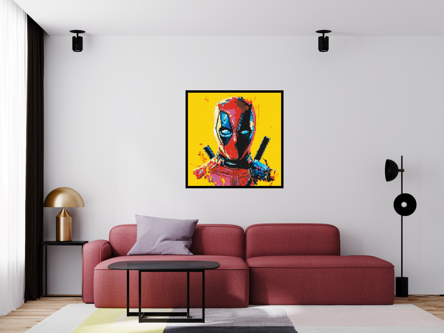 Deadpool Pixel Art - Brick Art Mosaic Kit 5x5 large