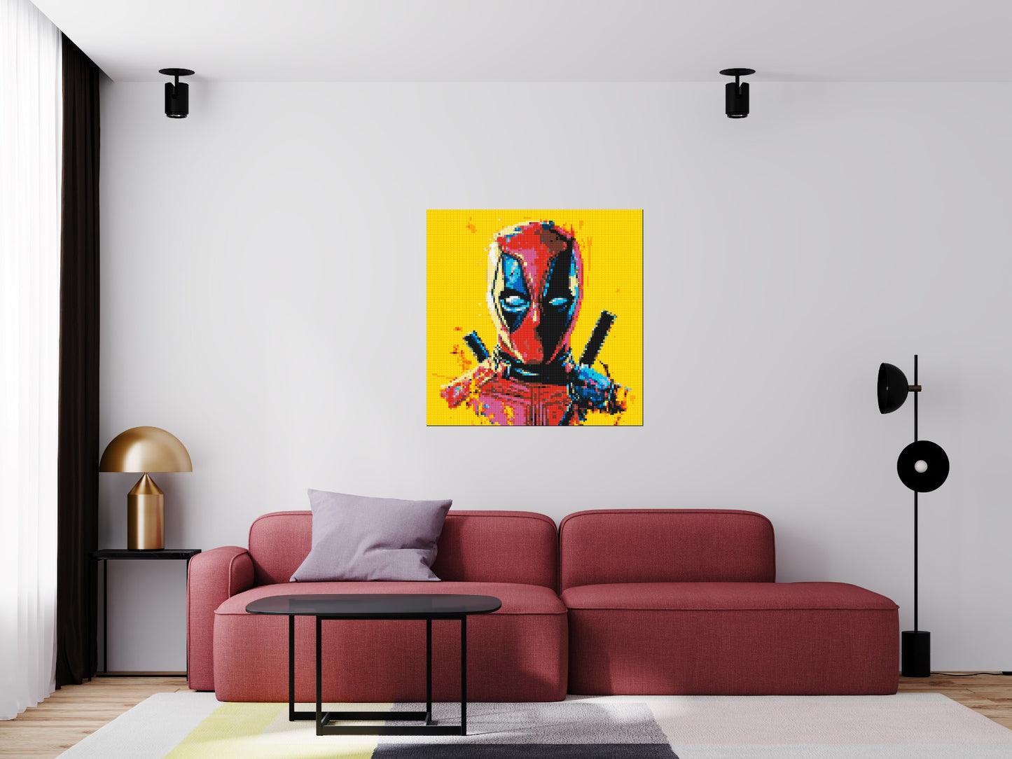 Deadpool Pixel Art - Brick Art Mosaic Kit 5x5 large