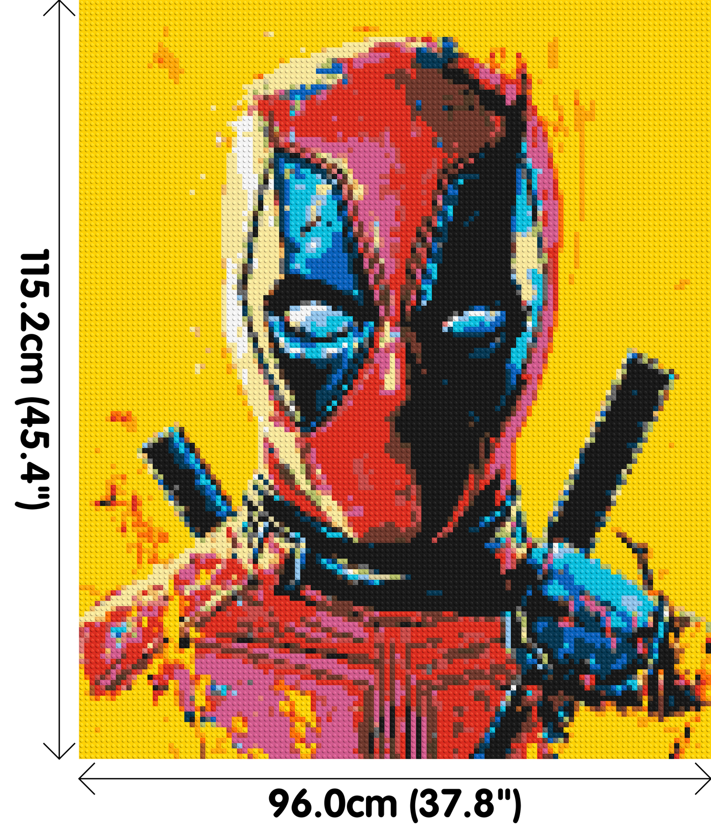 Deadpool Pixel Art - Brick Art Mosaic Kit 5x6 large
