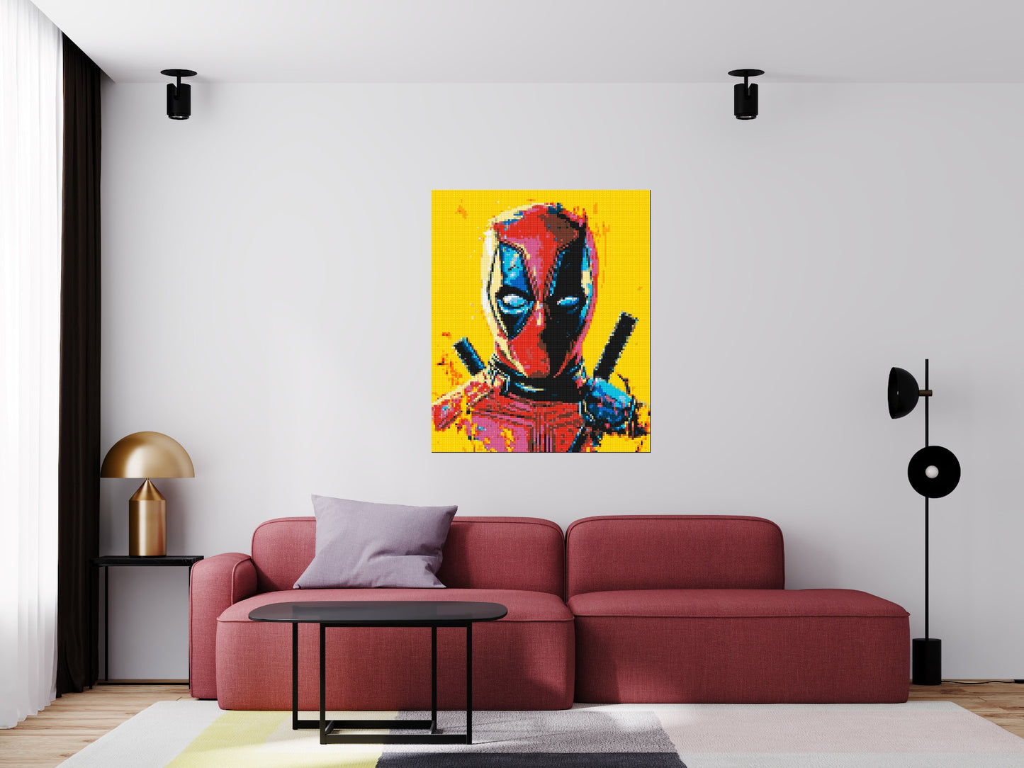 Deadpool Pixel Art - Brick Art Mosaic Kit 5x6 large