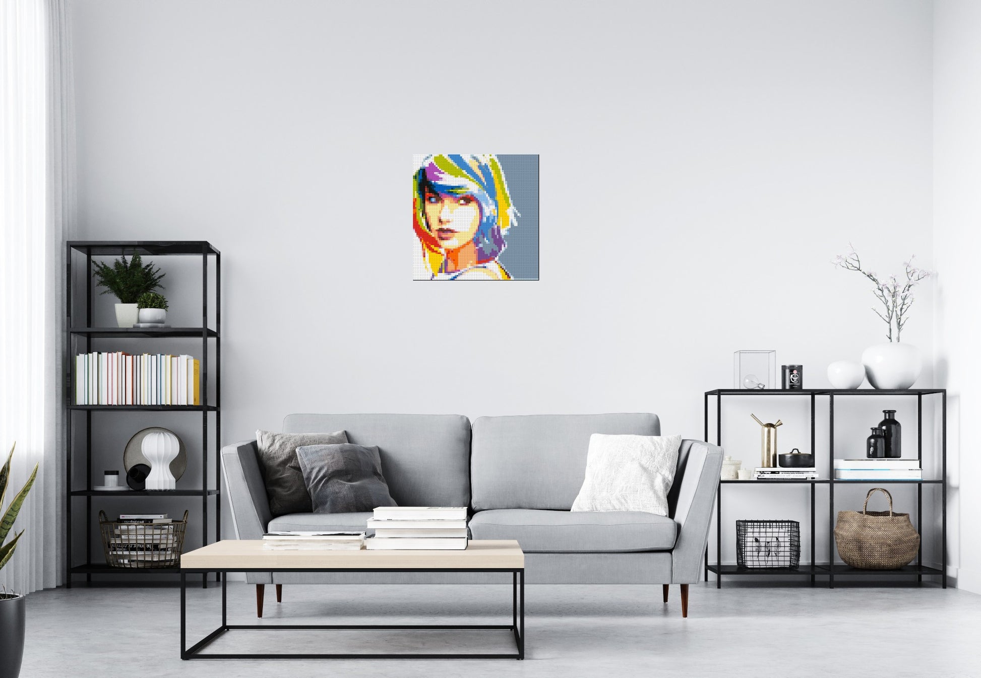 Taylor Swift WPAP - Brick Art Mosaic Kit 3x3 scene