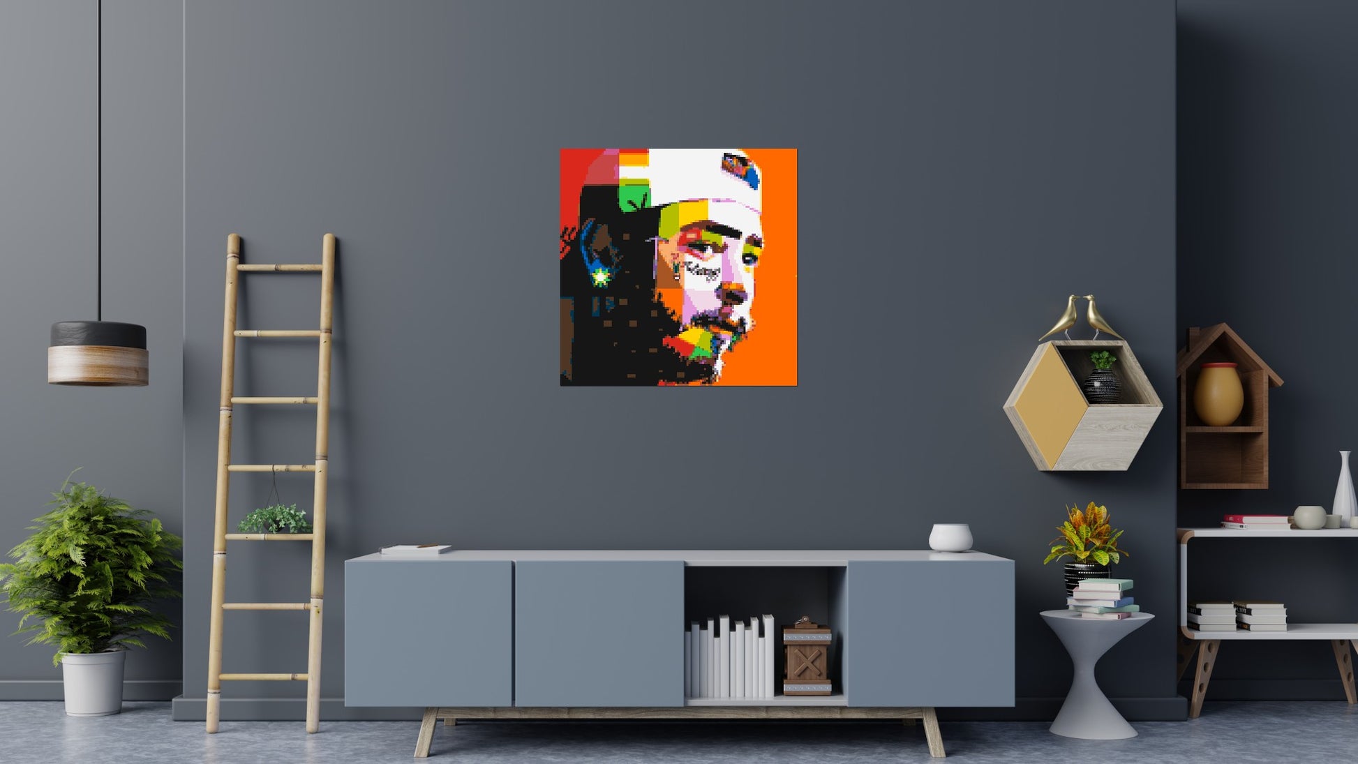 Post Malone - Brick Art Mosaic Kit 5x5 scene