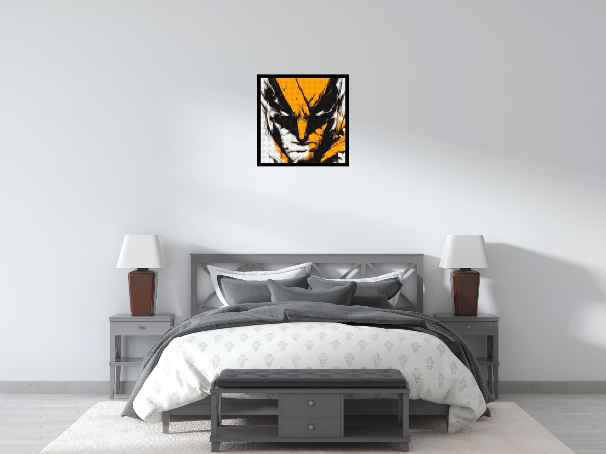 Wolverine - Brick Art Mosaic Kit 3x3 scene with frame