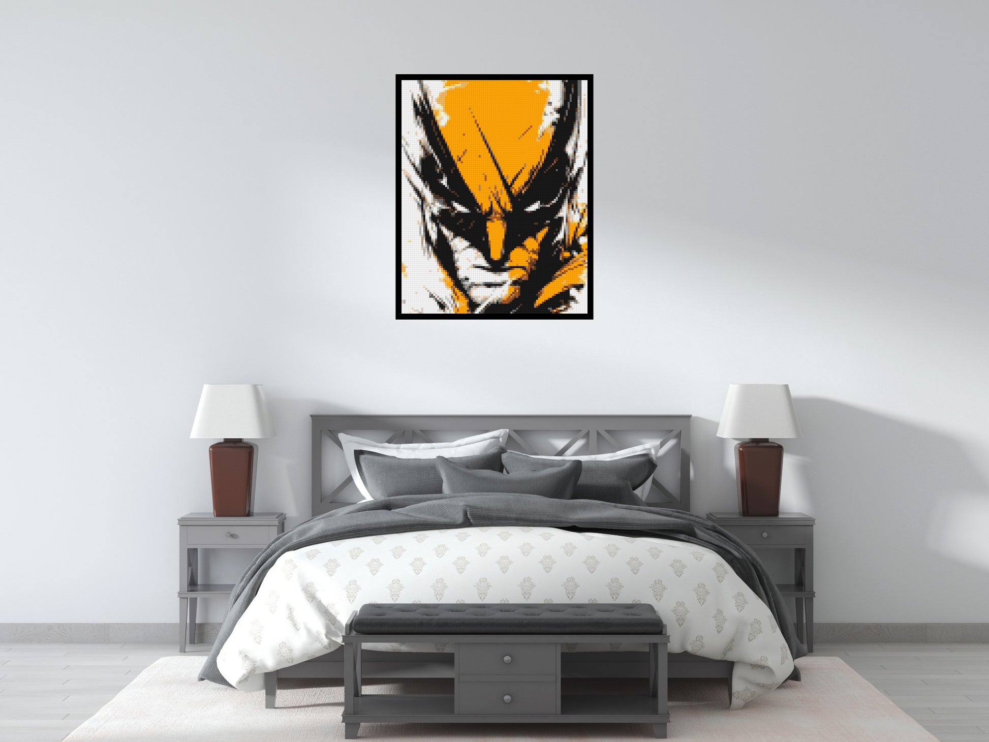 Wolverine - Brick Art Mosaic Kit 4x5 scene with frame