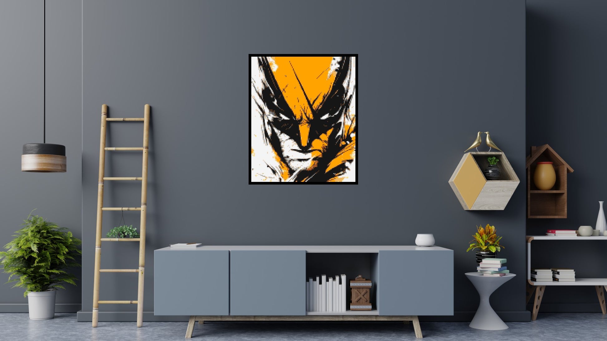 Wolverine - Brick Art Mosaic Kit 5x6 scene with frame