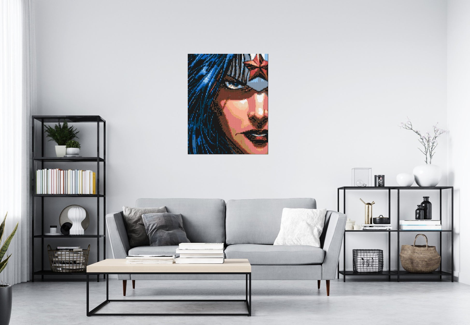 Wonder Woman - Brick Art Mosaic Kit 4x5 scene