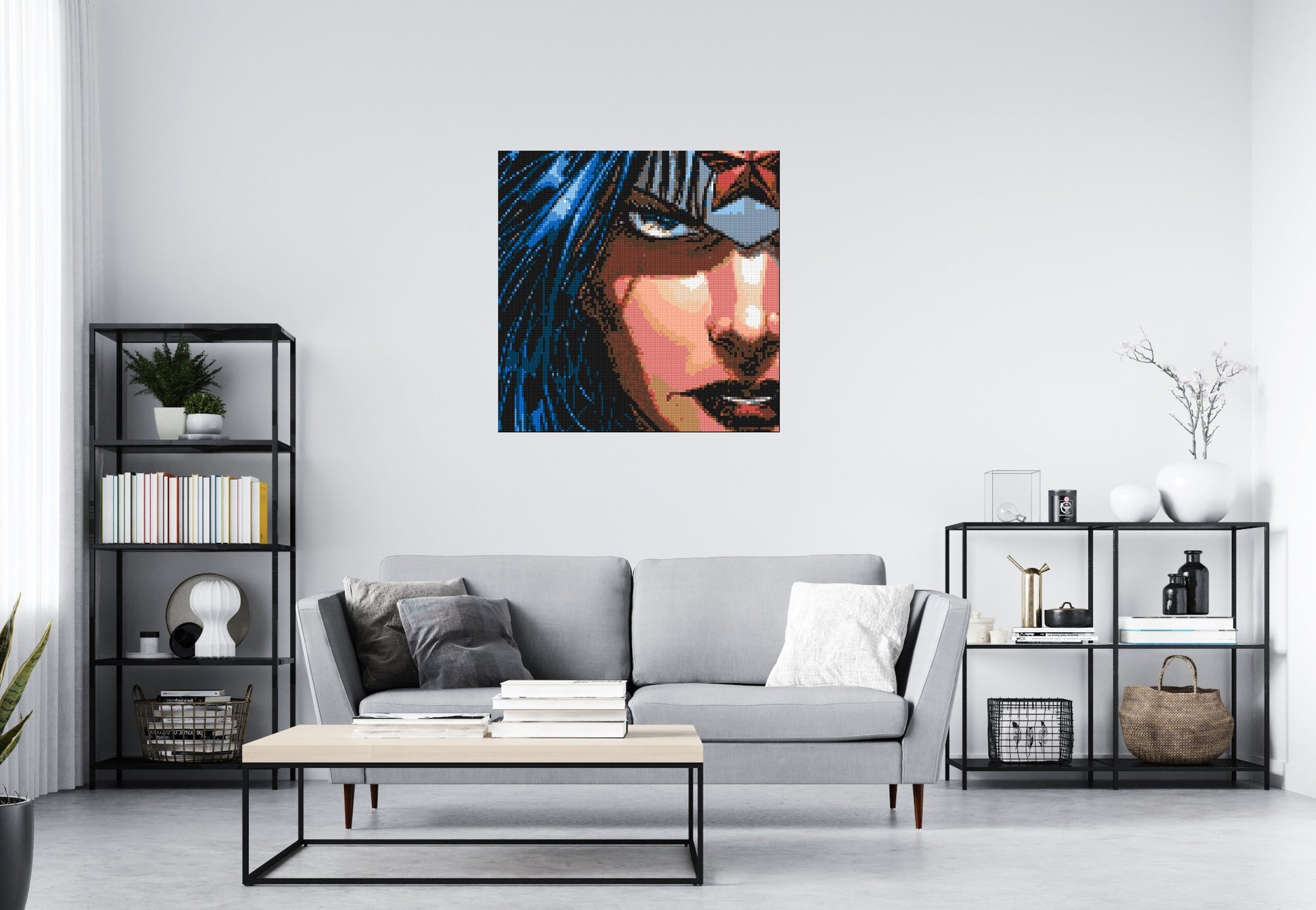 Wonder Woman - Brick Art Mosaic Kit 5x5 scene