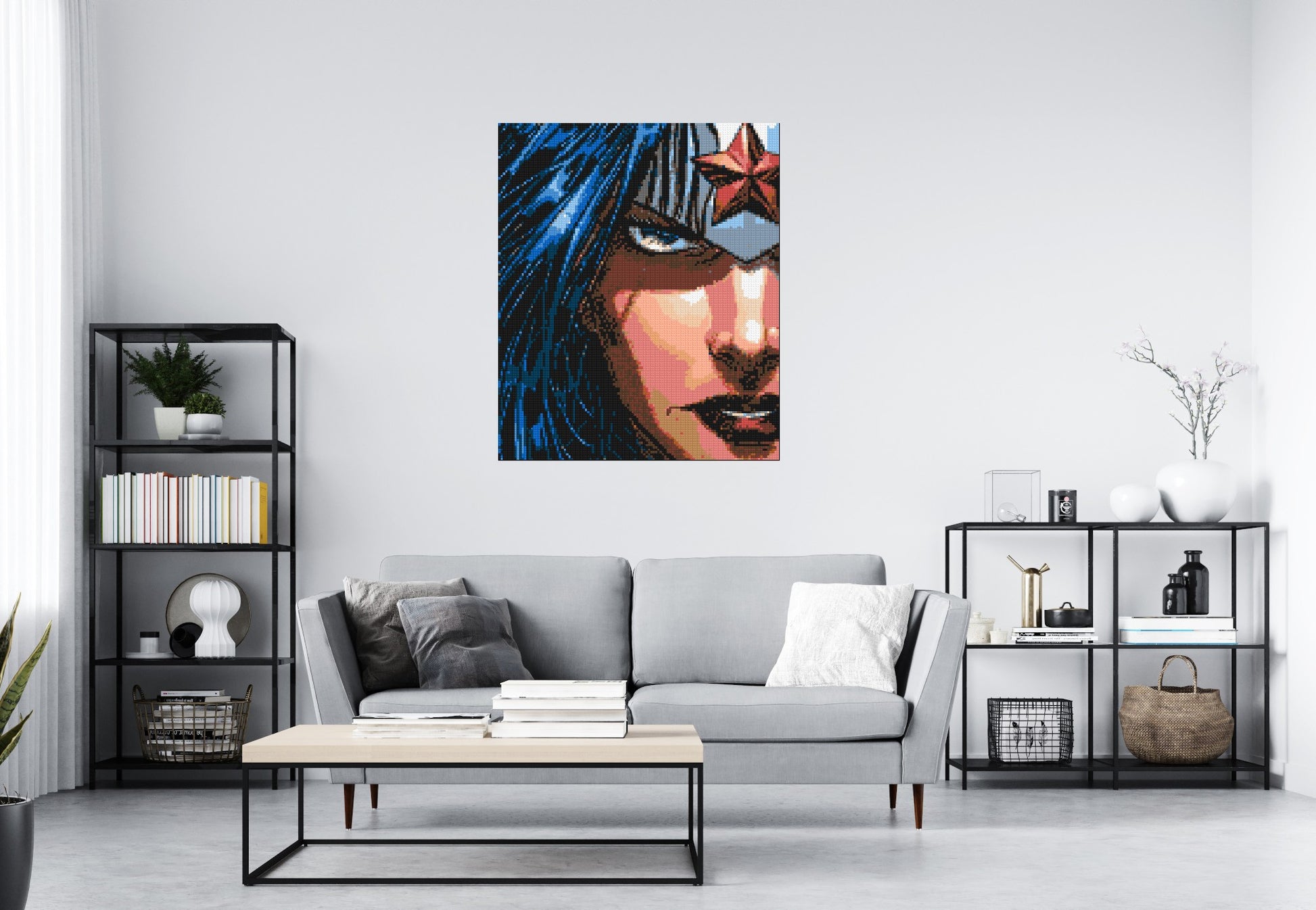 Wonder Woman - Brick Art Mosaic Kit 5x6 scene