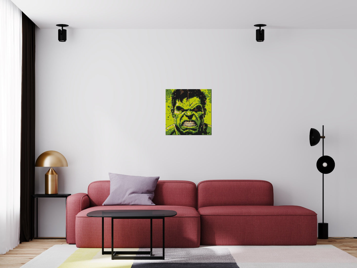 The Hulk - Brick Art Mosaic Kit 3x3 large