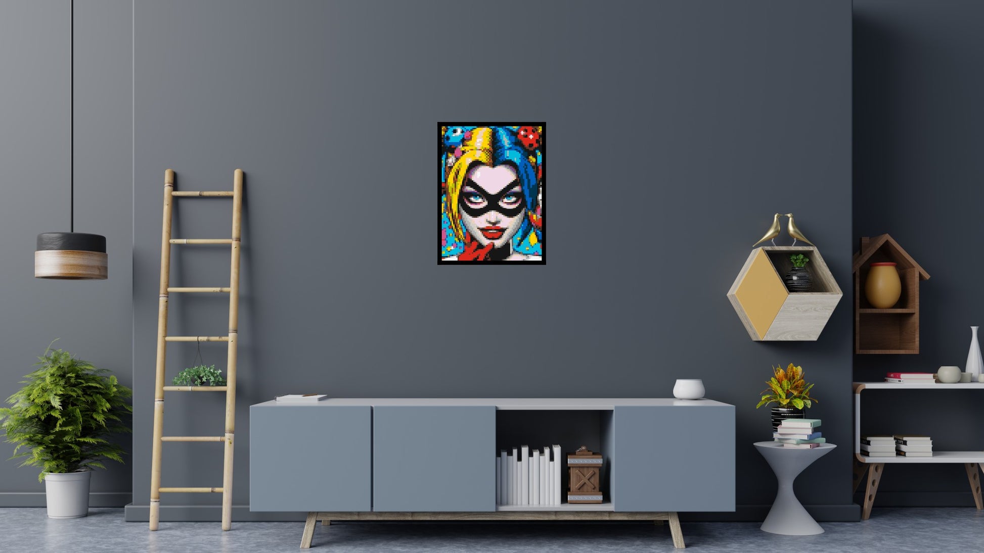 Harley Quinn - Brick Art Mosaic Kit 3x4 scene with frame