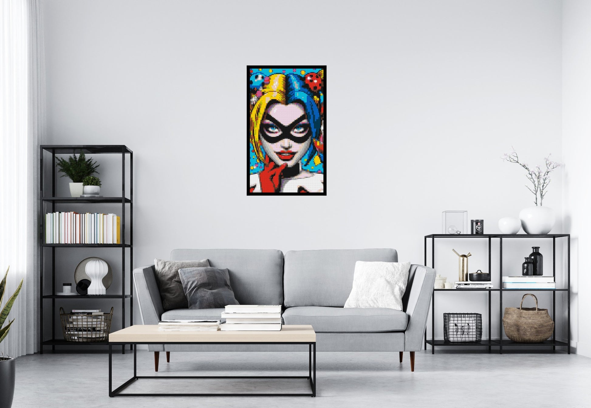 Harley Quinn - Brick Art Mosaic Kit 3x5 scene with frame