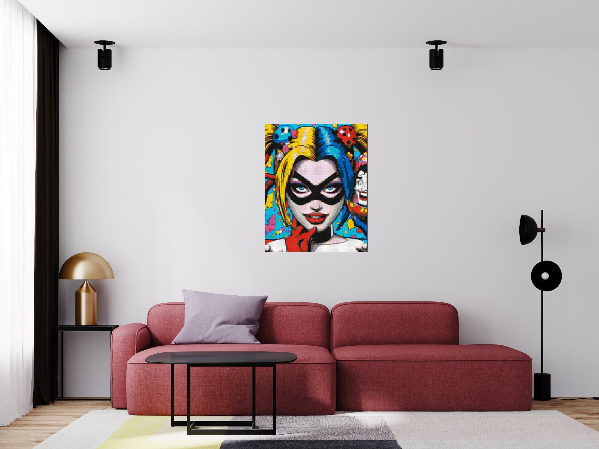 Harley Quinn - Brick Art Mosaic Kit 4x5 scene