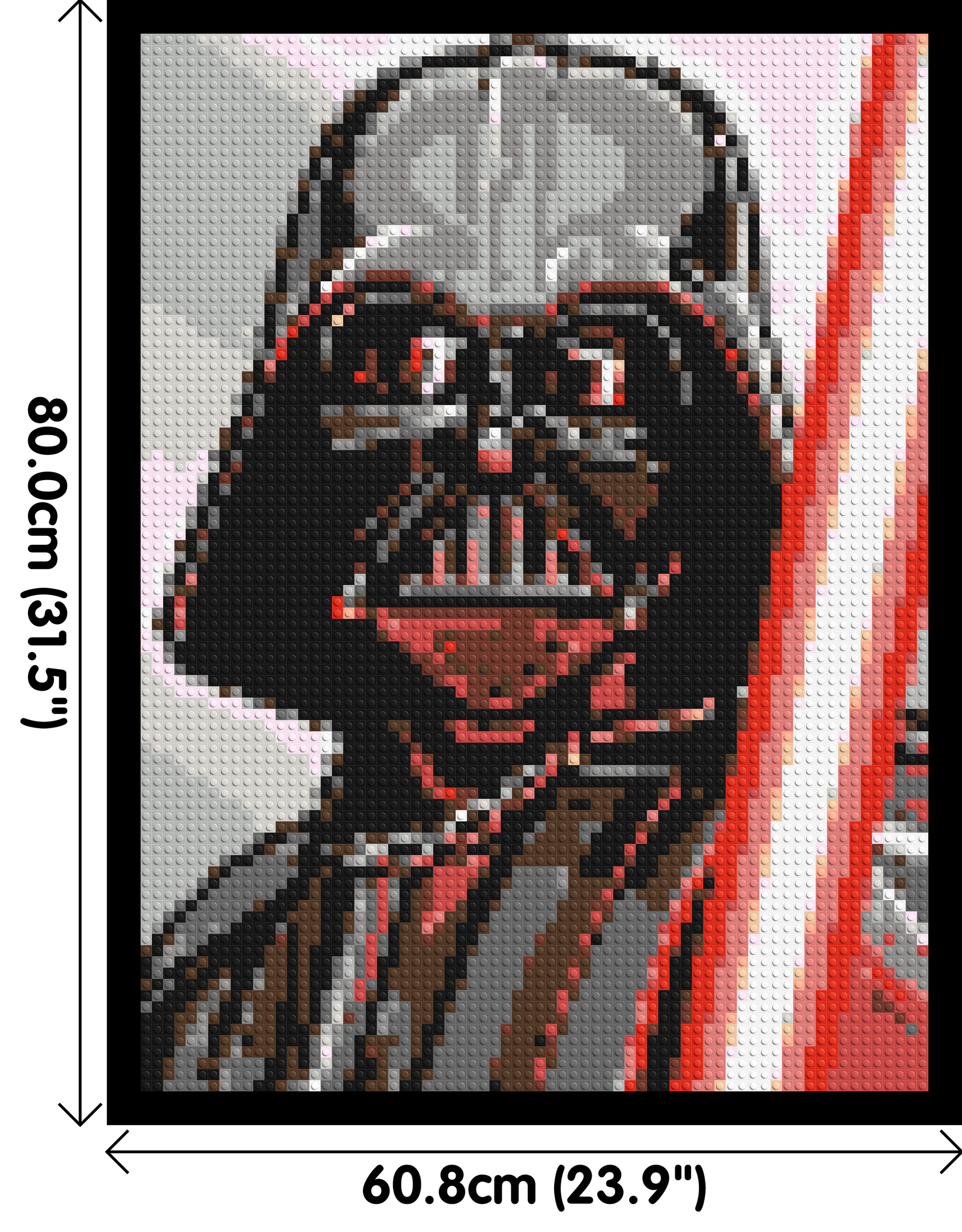 Darth Vader - Brick Art Mosaic Kit 3x4 dimensions with frame