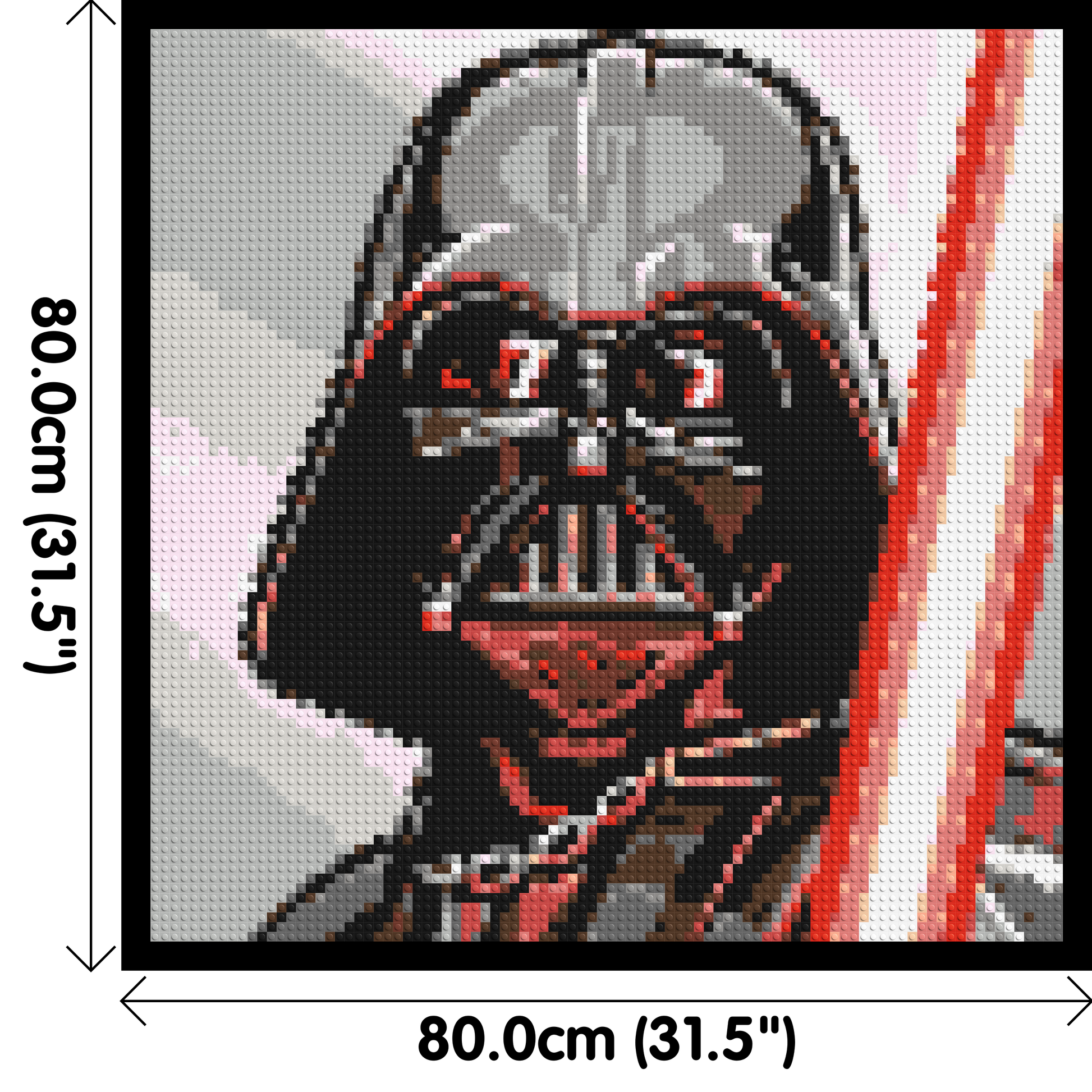Darth Vader - Brick Art Mosaic Kit 4x4 dimensions with frame