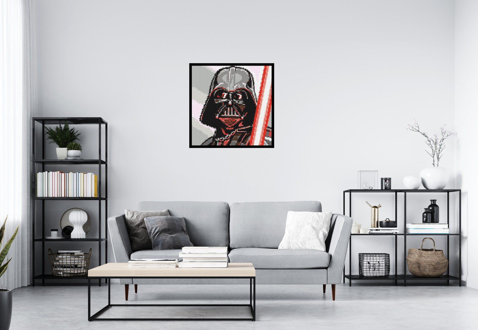 Darth Vader - Brick Art Mosaic Kit 4x4 scene with frame