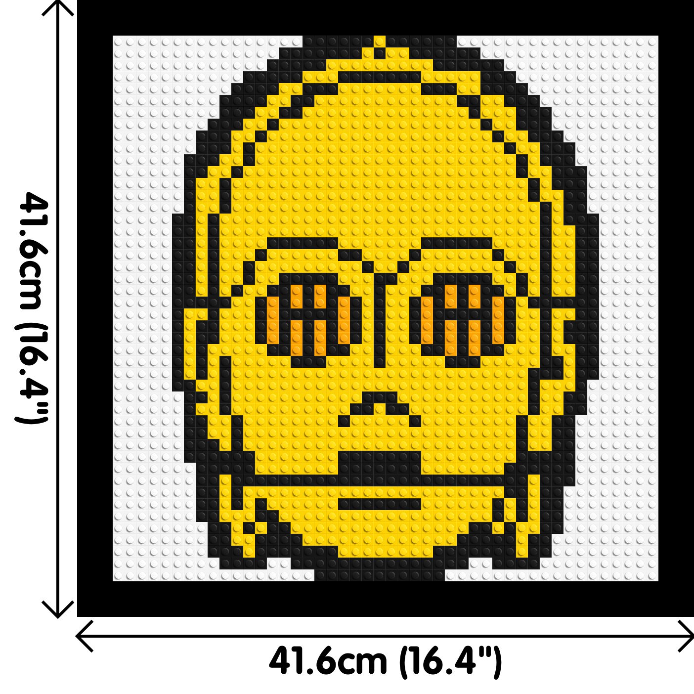 C3PO - Brick Art Mosaic Kit 2x2 dimensions with frame