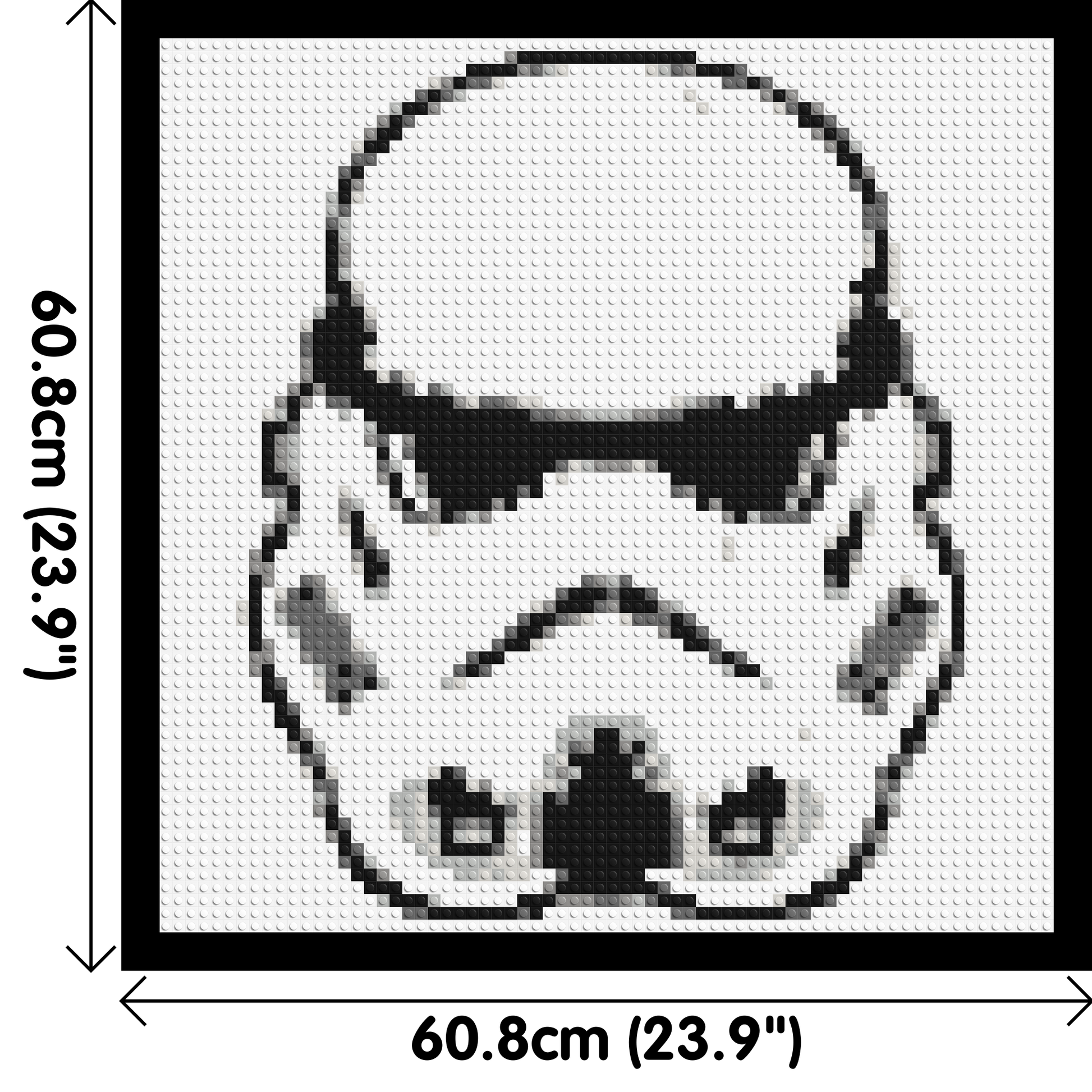 Stormtrooper #2 - Brick Art Mosaic Kit 3x3 dimensions with frame