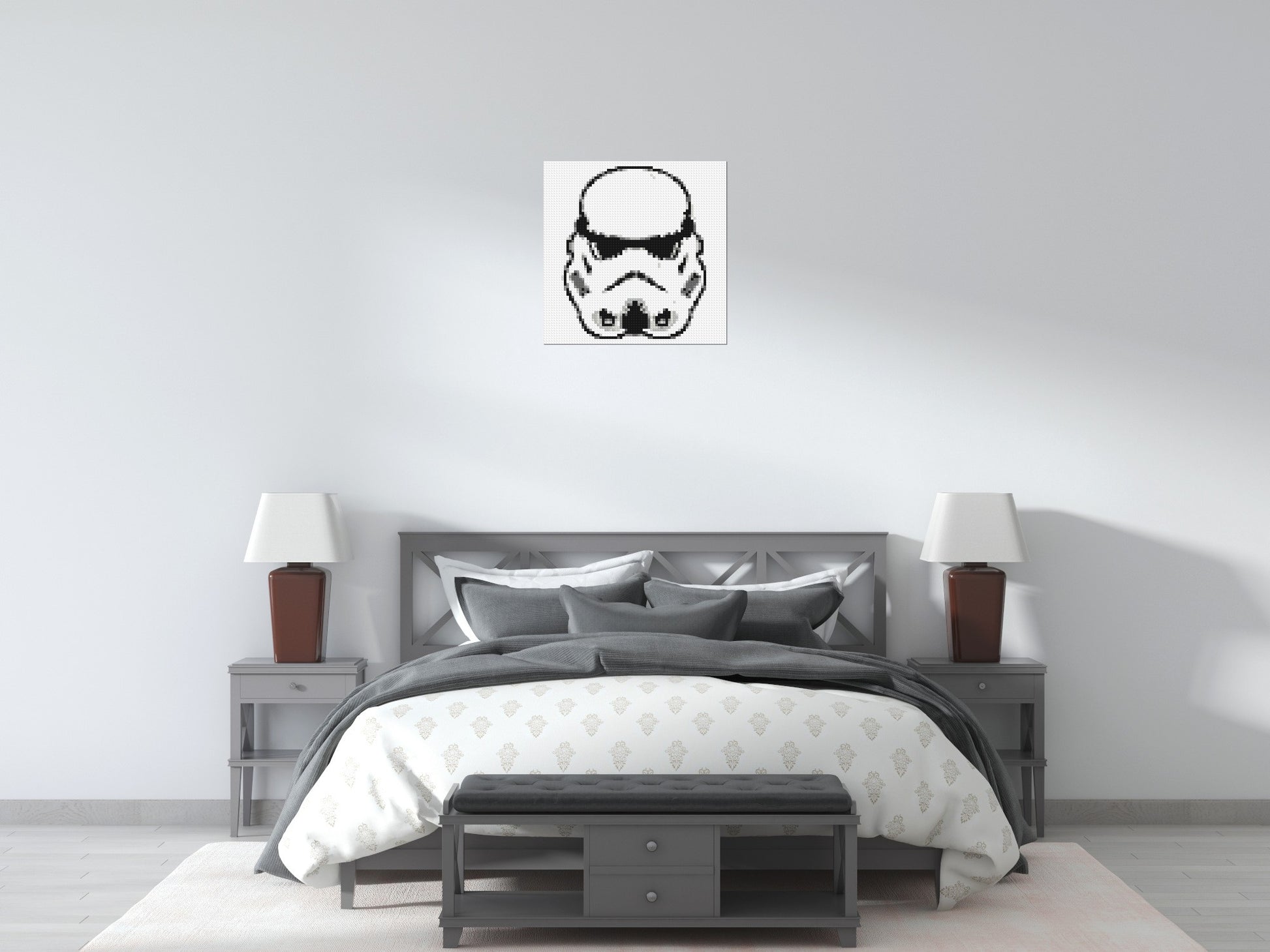 Stormtrooper #2 - Brick Art Mosaic Kit 3x3 scene