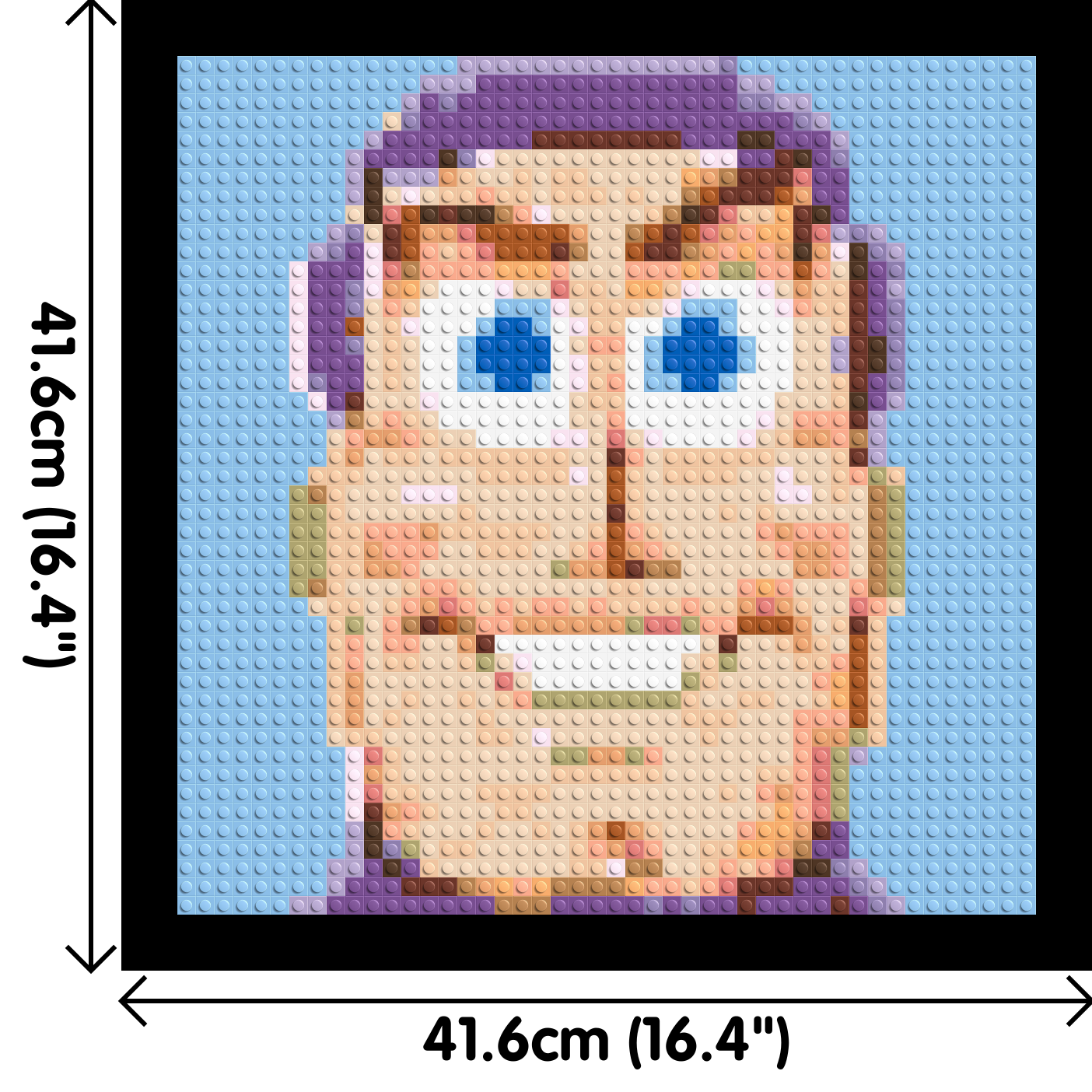 Buzz Lighyear - Brick Art Mosaic Kit 2x2 dimensions with frame