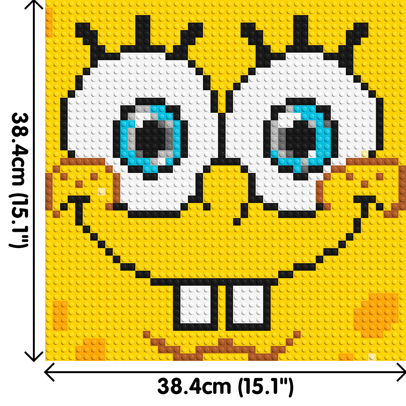 Sponge Bob - Brick Art Mosaic Kit 2x2 dimensions