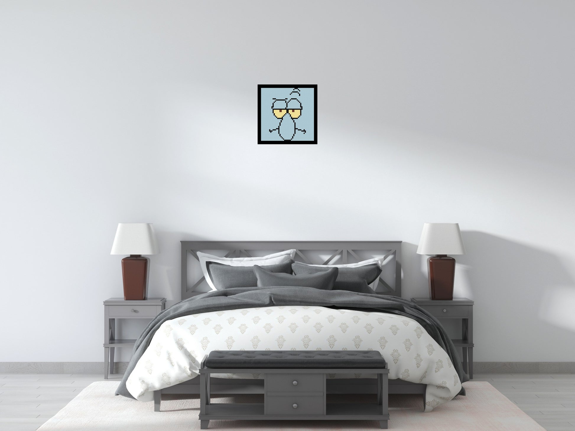 Squidward - Brick Art Mosaic Kit 2x2 scene with frame