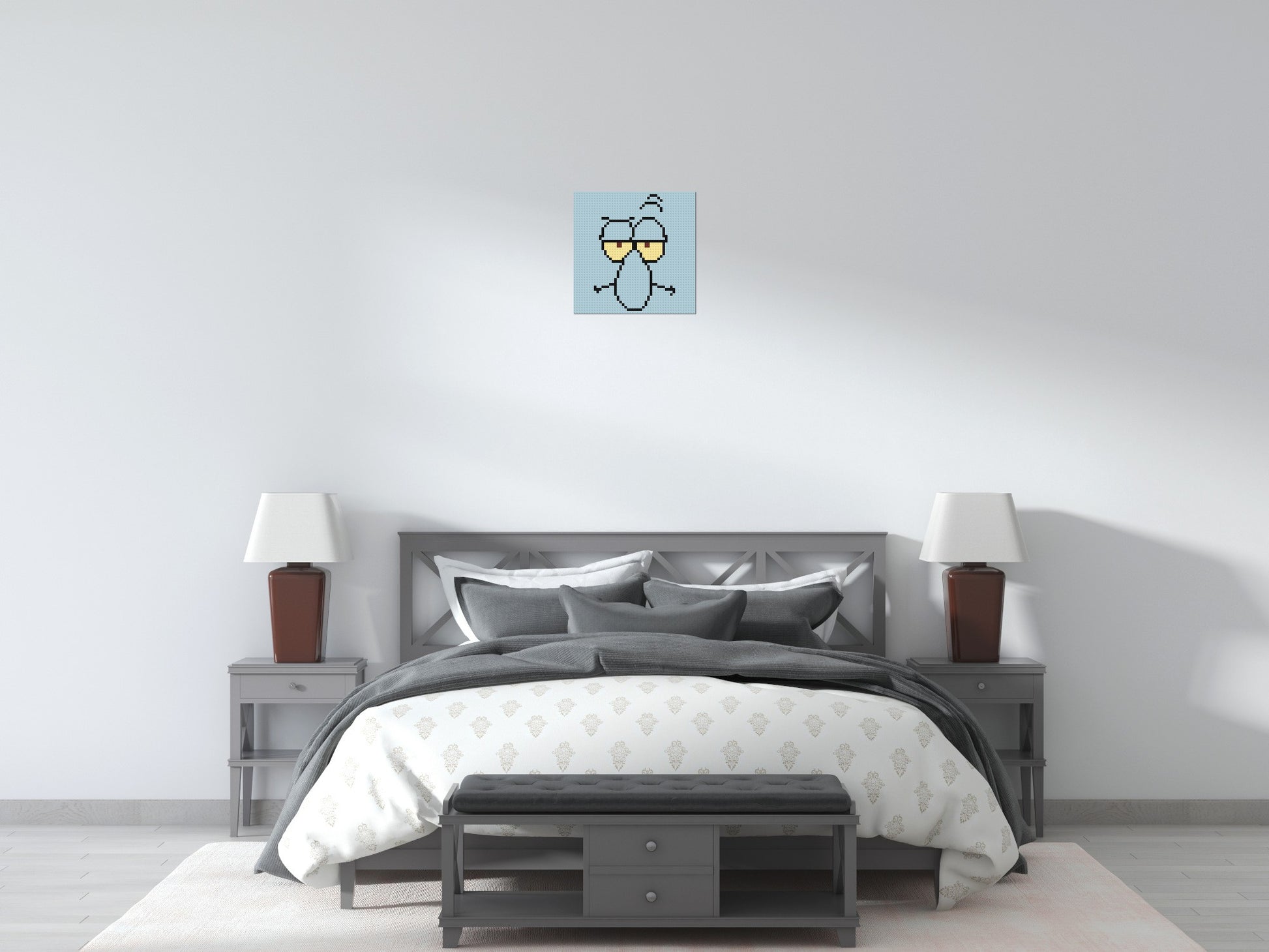 Squidward - Brick Art Mosaic Kit 2x2 scene