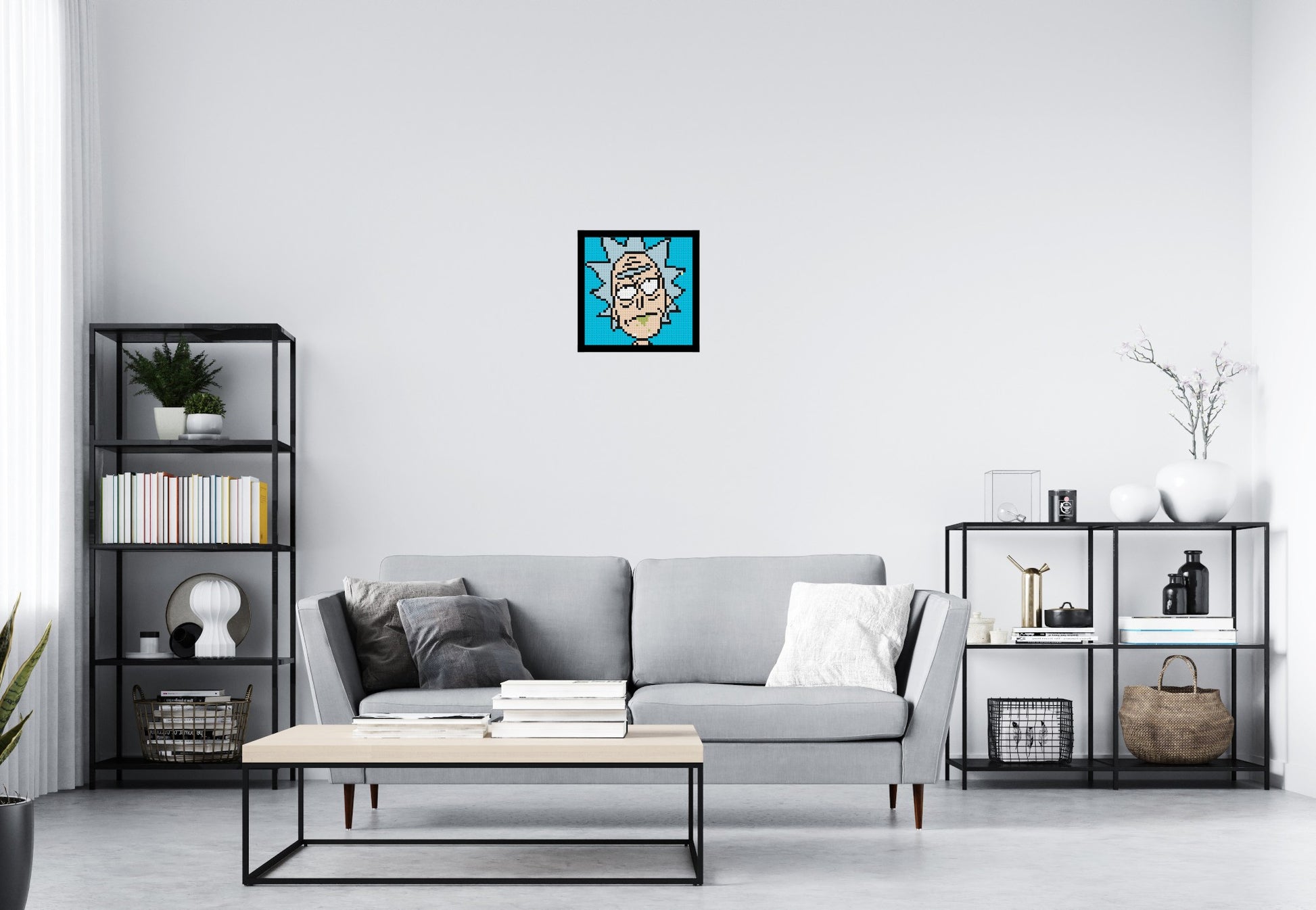 Rick Sanchez - Brick Art Mosaic Kit 2x2 scene with frame
