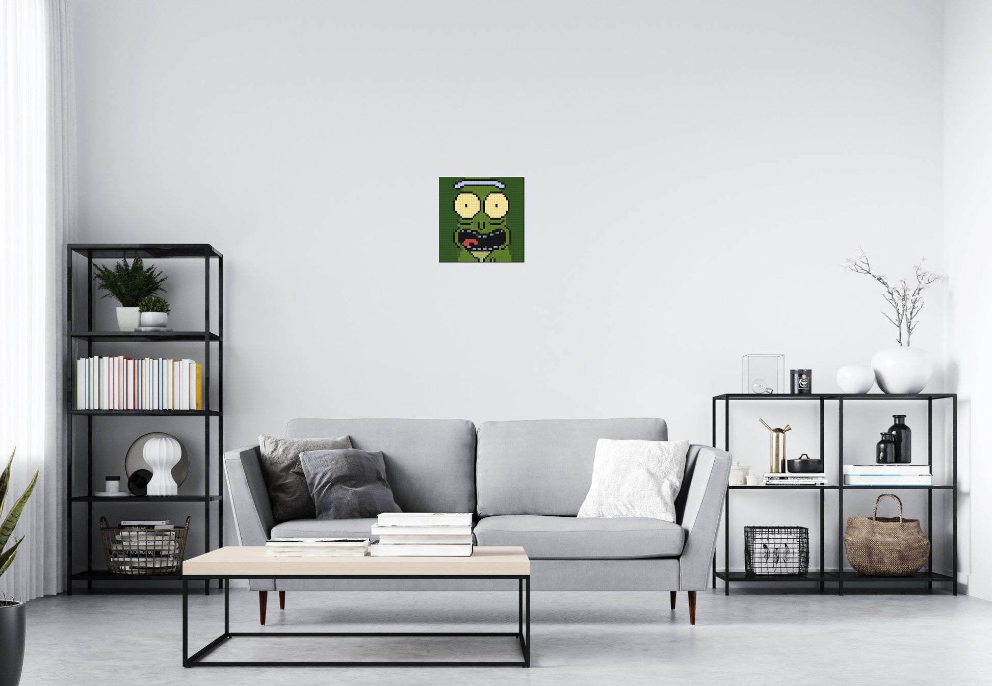 Pickle Rick - Brick Art Mosaic Kit 2x2 scene