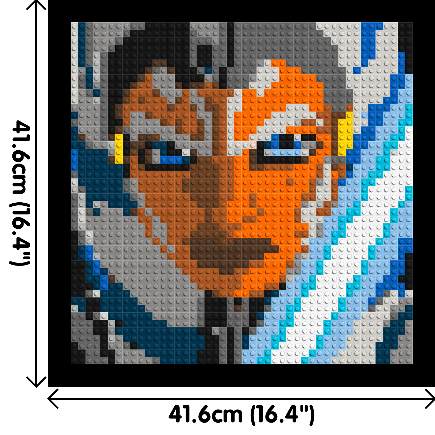 Ahsoka Tano - Brick Art Mosaic Kit 2x2 dimensions with frame