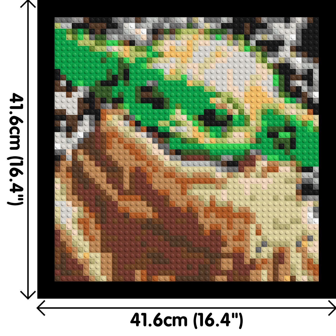 Grogu (Baby Yoda) - Brick Art Mosaic Kit 2x2 dimensions with frame